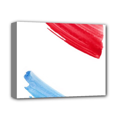 Tricolor Banner Watercolor Painting, Red Blue White Deluxe Canvas 14  X 11  by picsaspassion