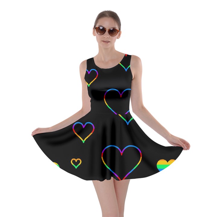 Rainbow harts Skater Dress