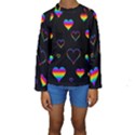 Rainbow harts Kids  Long Sleeve Swimwear View1