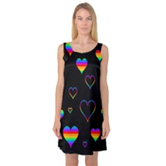 Rainbow Harts Sleeveless Satin Nightdress by Valentinaart