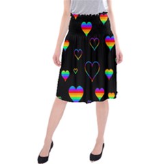 Rainbow Harts Midi Beach Skirt