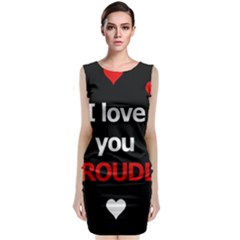 I Love You Proudly Classic Sleeveless Midi Dress