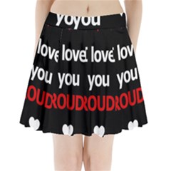 I Love You Proudly Pleated Mini Skirt