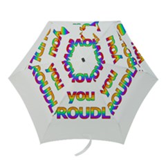 I Love You Proudly 2 Mini Folding Umbrellas by Valentinaart