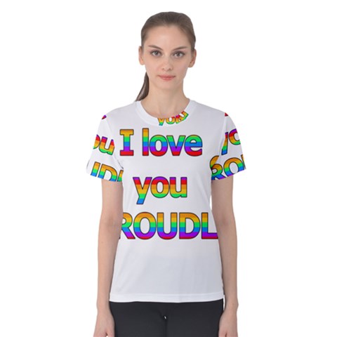 I Love You Proudly 2 Women s Cotton Tee by Valentinaart