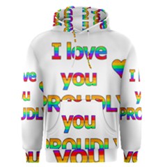 I Love You Proudly 2 Men s Pullover Hoodie by Valentinaart