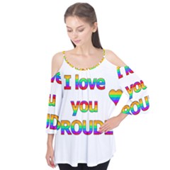 I Love You Proudly 2 Flutter Tees