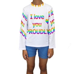 Proudly Love Kids  Long Sleeve Swimwear