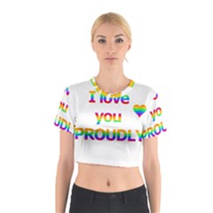 Proudly Love Cotton Crop Top by Valentinaart