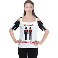 Be Mine Valentine Women s Cutout Shoulder Tee