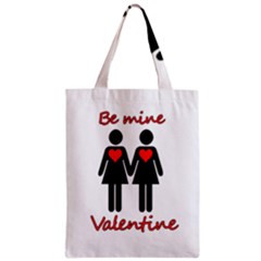 Be My Valentine 2 Zipper Classic Tote Bag by Valentinaart