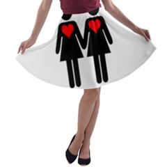 Be My Valentine 2 A-line Skater Skirt