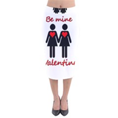 Be My Valentine 2 Velvet Midi Pencil Skirt