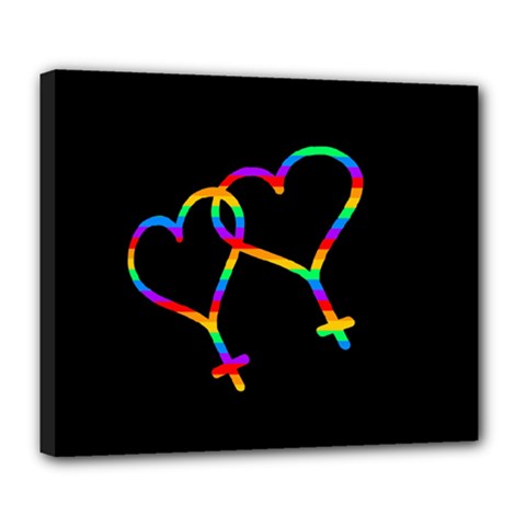 Love Is Love Deluxe Canvas 24  X 20   by Valentinaart