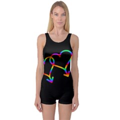 Love Is Love One Piece Boyleg Swimsuit by Valentinaart