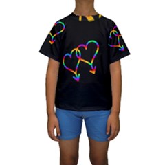 Love Is Love Kids  Short Sleeve Swimwear by Valentinaart