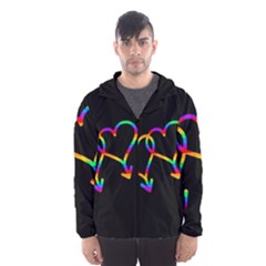 Love Is Love Hooded Wind Breaker (men) by Valentinaart