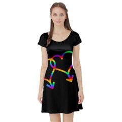 Love Is Love Short Sleeve Skater Dress by Valentinaart