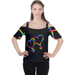 Love Is Love Women s Cutout Shoulder Tee