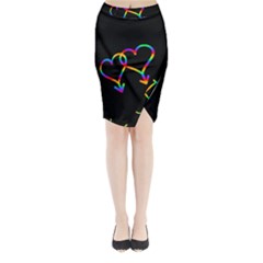 Love Is Love Midi Wrap Pencil Skirt