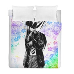 Shy Anime Girl Duvet Cover Double Side (full/ Double Size) by Brittlevirginclothing