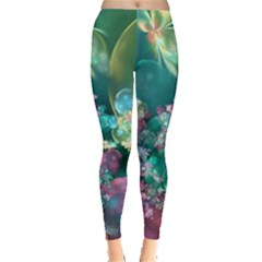 Butterflies, Bubbles, And Flowers Leggings  by WolfepawFractals