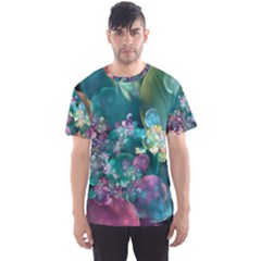 Butterflies, Bubbles, And Flowers Men s Sport Mesh Tee