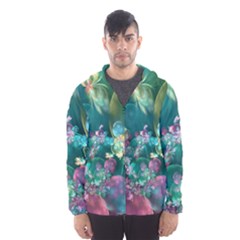 Butterflies, Bubbles, And Flowers Hooded Wind Breaker (men)