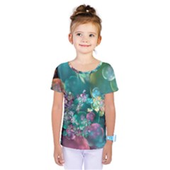 Butterflies, Bubbles, And Flowers Kids  One Piece Tee