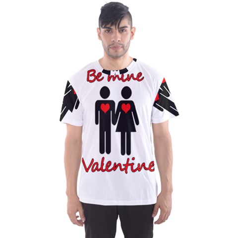 Be Mine Valentine Men s Sport Mesh Tee by Valentinaart