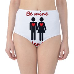 Be Mine Valentine High-waist Bikini Bottoms by Valentinaart