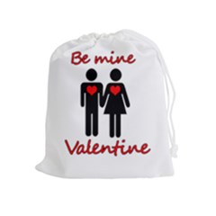 Be Mine Valentine Drawstring Pouches (extra Large) by Valentinaart