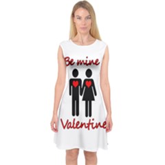 Be Mine Valentine Capsleeve Midi Dress by Valentinaart