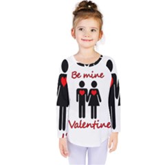 Be Mine Valentine Kids  Long Sleeve Tee