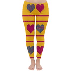 Decorative Harts Pattern Classic Winter Leggings