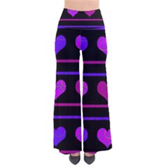 Purple and magenta harts pattern Pants