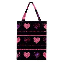 Pink Elegant Harts Pattern Classic Tote Bag