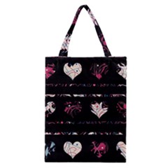 Elegant Harts Pattern Classic Tote Bag by Valentinaart