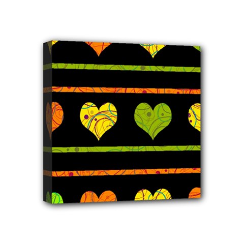 Colorful Harts Pattern Mini Canvas 4  X 4  by Valentinaart