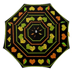 Colorful Harts Pattern Straight Umbrellas