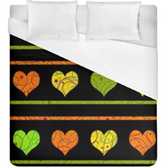 Colorful Harts Pattern Duvet Cover (king Size) by Valentinaart