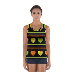 Colorful Harts Pattern Women s Sport Tank Top 