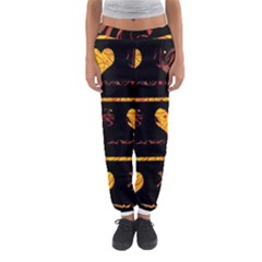 Yellow Harts Pattern Women s Jogger Sweatpants by Valentinaart