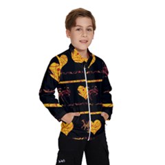 Yellow Harts Pattern Wind Breaker (kids) by Valentinaart