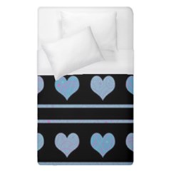 Blue Harts Pattern Duvet Cover (single Size)