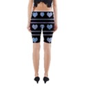 Blue harts pattern Yoga Cropped Leggings View2