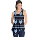 Blue harts pattern Sleeveless Tunic View1