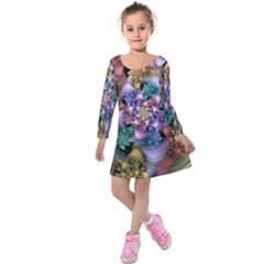 Pong Synth Curl Amorina 02 Whiskey 01 Peggi 05 Pstl Pz Pix Kids  Long Sleeve Velvet Dress