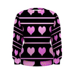 Pink Harts Pattern Women s Sweatshirt