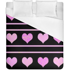 Pink Harts Pattern Duvet Cover (california King Size) by Valentinaart